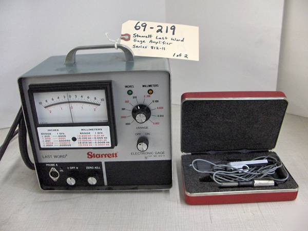  starrett last word electronic gage amplifier & gaging 