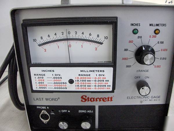  starrett last word electronic gage amplifier & gaging 