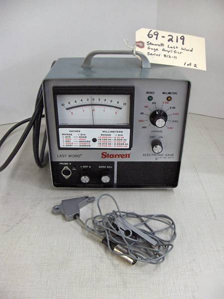  starrett last word electronic gage amplifier & gaging 