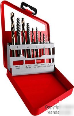 10PC cobalt screw bolt easy out extractor set tool kit