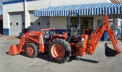 1999 kubota l 2500 mfwd tractor / loader / backhoe