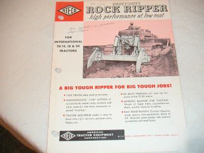Ateco heavy duty rock ripper brochure (international)