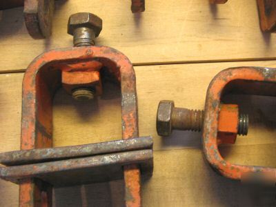 7 vintage, allis chalmers, cultivator tool clamps