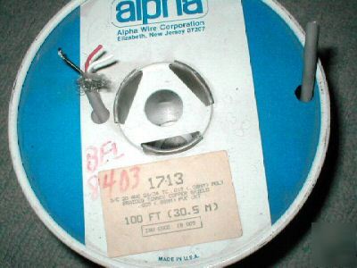 Alpha wire 1713 3 cond #20 shield mic low imp 70' nos