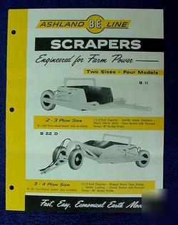 Ashland be line b-11..b-22D scrapers brochure 1959