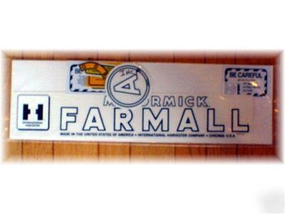 Farmall a tractor part - decal set