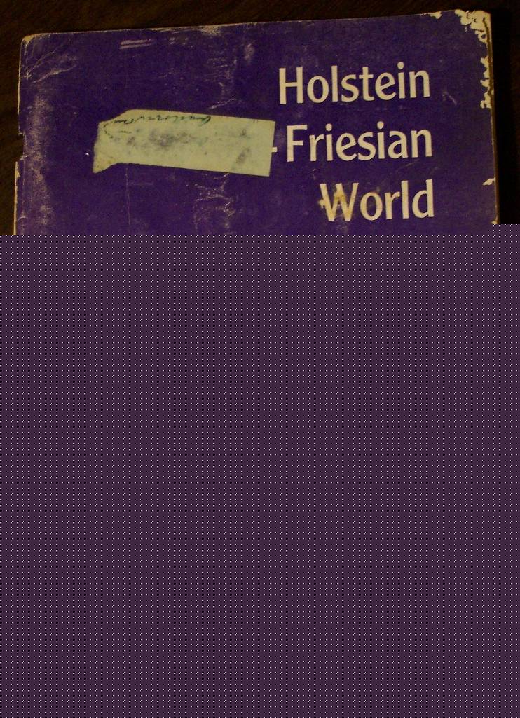Holstein world 4/12/58 special dunloggin tribute issue