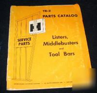 International harvester listers middlebusters tool bars