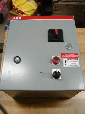 New abb motor starter cabinet hoffman box olr fused 