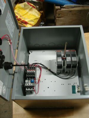 New abb motor starter cabinet hoffman box olr fused 