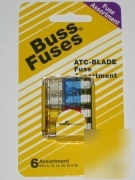 New buss fuses atc-blade fuse assortment- ak-6 5 packs