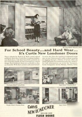 New curtis londoner doors clinton iowa ad 1955