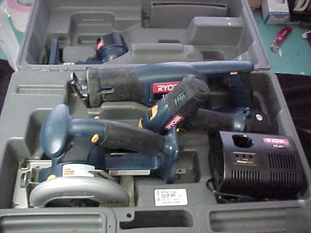 Ryobi 4-pc. 18V power tool kit, in case