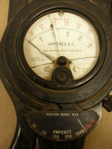 Weston, model 633, clamp-on, amp, amperes meter, _6670R