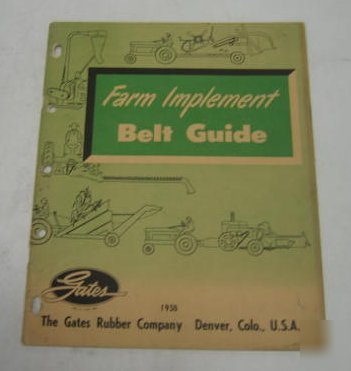Gates 1950 farm & implement belt guide brochure