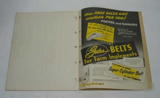 Gates 1950 farm & implement belt guide brochure