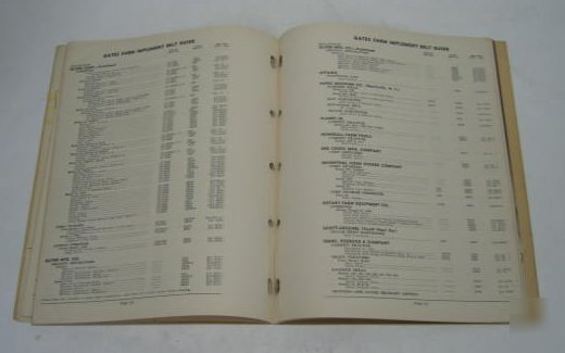 Gates 1950 farm & implement belt guide brochure