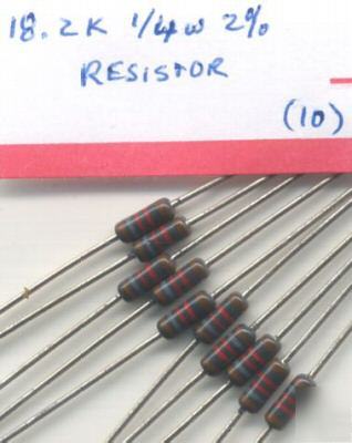 18.2K 1/4W. 2% resistor (qty 10) mint