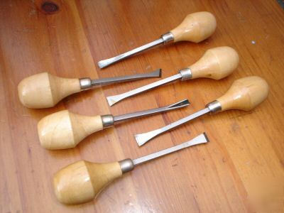 6PC palm chisel set / hand carving / woodworking 
