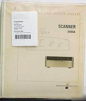 Agilent hp 3495A scanner programming/service manual