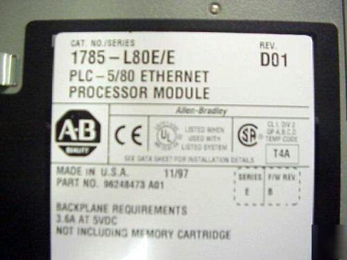 Allen bradley 1785 L80E/e complete system