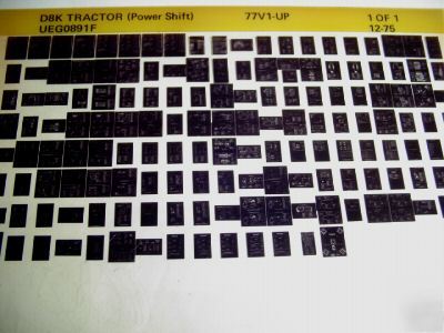 Caterpillar D8K crawler tractor part catalog microfiche