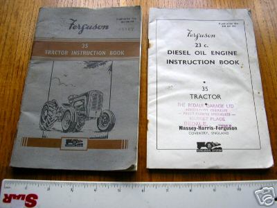 Ferguson 35 tractor instruction book 