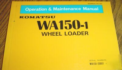 Komatsu WA150-1 wheel loader operator's manual