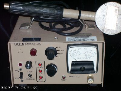 Ludlum model 177 alarm rate meter radiation detector