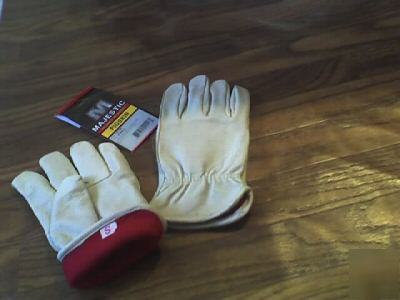Majestic fleece-lined pigskin gloves. 12 pr. small nwt 