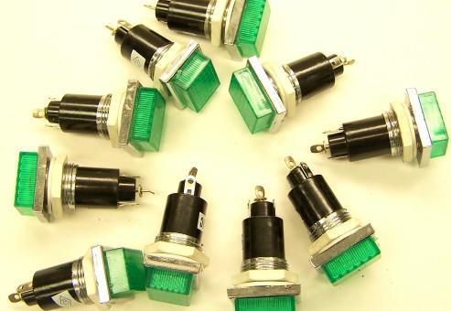 New 10 pieces mini pilot light 16MM green 230VAC 