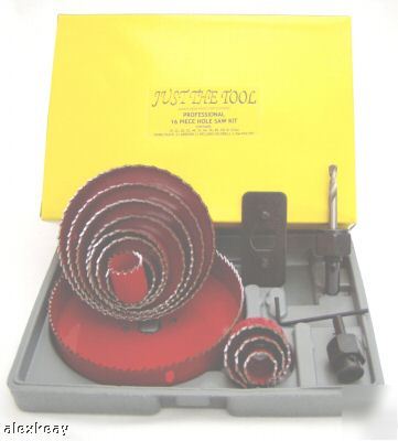 New 16 piece hole saw kit set brand 5IN x 2IN deep cut