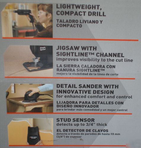 New brand black & decker 4 tool combo kit 