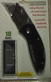  folding/locking utility knife aluminum,beltclip, 