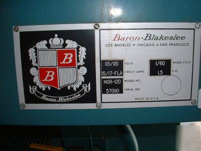 Baron blakeslee vapor degreaser MSR120