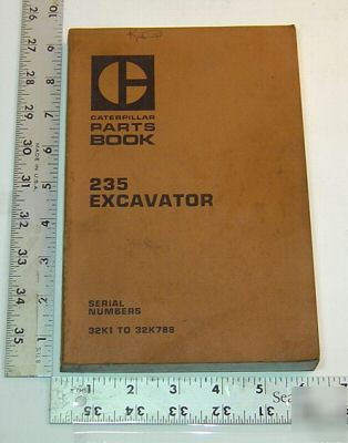 Caterpillar parts book - 235 excavator - 1977