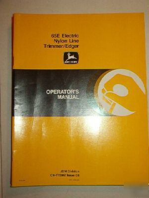 John deere operators manual 65E trimmer edger