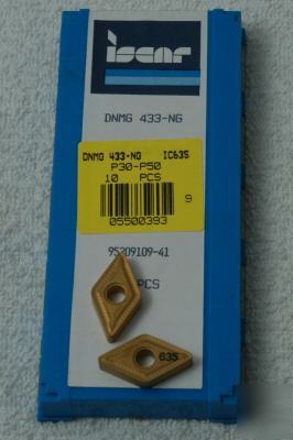 New iscar dnmg 433 ng ic 635 carbide inserts 10PC box