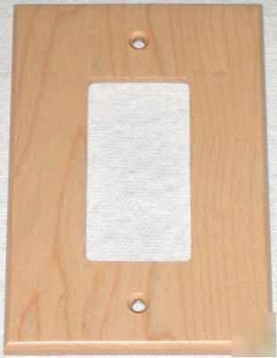 Solid maple hardwood gfi decora rocker paddle cover