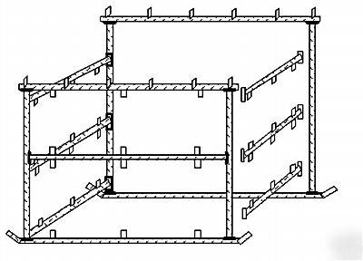 Steel loafing run in lean to storage shed building barn