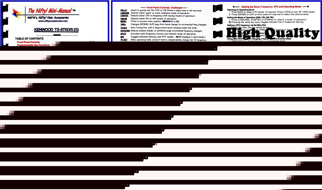 Kenwood ts-570D/s (g) quick ref. mini-manual, ts-570