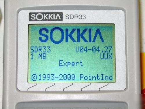 Like new sokkia SDR33 1MEG data collector warranty sdr