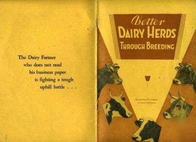 1940 hoard's dairyman cow herd breeding pamphlet 