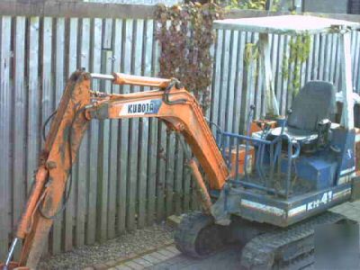 Kubota kh 41 1.5 ton mini digger excavator, longest arm