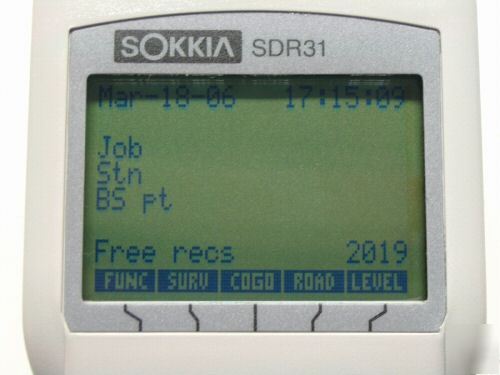 Like new sokkia SDR31 640K data collector perfect cond.