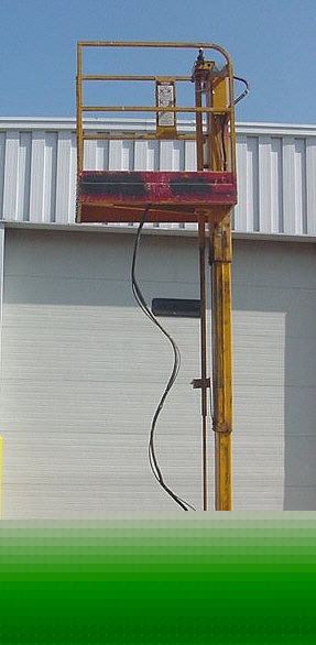 New up right aerial man lift 11' high deck batteries 