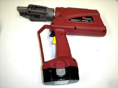 New burndy PAT600 battery power 6 ton crimper kit +dies 