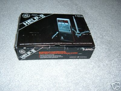 New vintage ge help-2 cb radio - in box