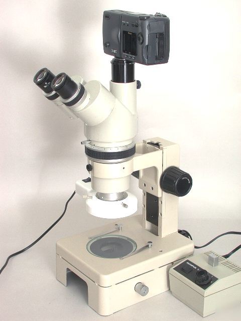 Nikon smz-10 zoom microscope w/ nikon camera & more