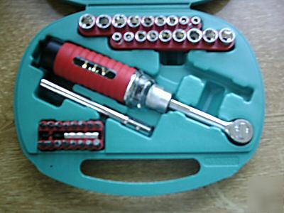 Socket set ratchet screwdriver kit af & metric sockets